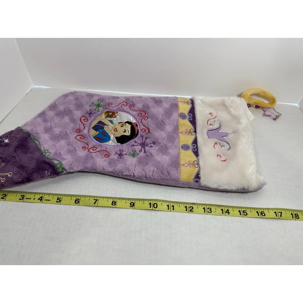 Disney Snow White Christmas Stocking Purple Faux‎ Fur 17